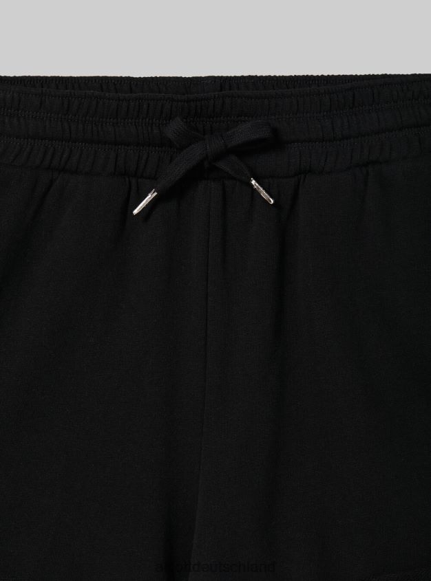 Kleidung de Alcott Frauen Baumwollshorts mit Rollverschluss und Kordelzug bk1 schwarz 88J68R300