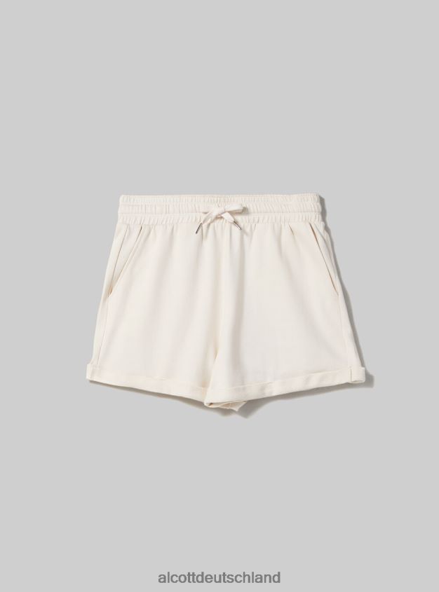 Kleidung de Alcott Frauen Baumwollshorts mit Rollverschluss und Kordelzug bk1 schwarz 88J68R411