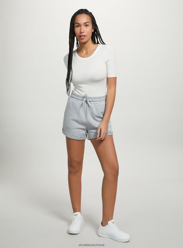 Kleidung de Alcott Frauen Baumwollshorts mit Rollverschluss und Kordelzug bk1 schwarz 88J68R443