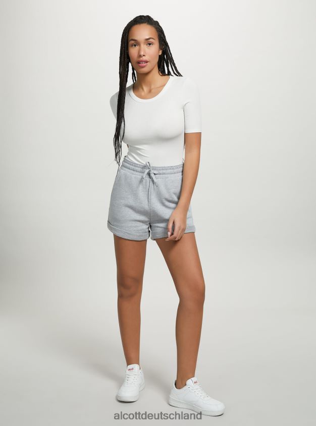 Kleidung de Alcott Frauen Baumwollshorts mit Rollverschluss und Kordelzug bk1 schwarz 88J68R443