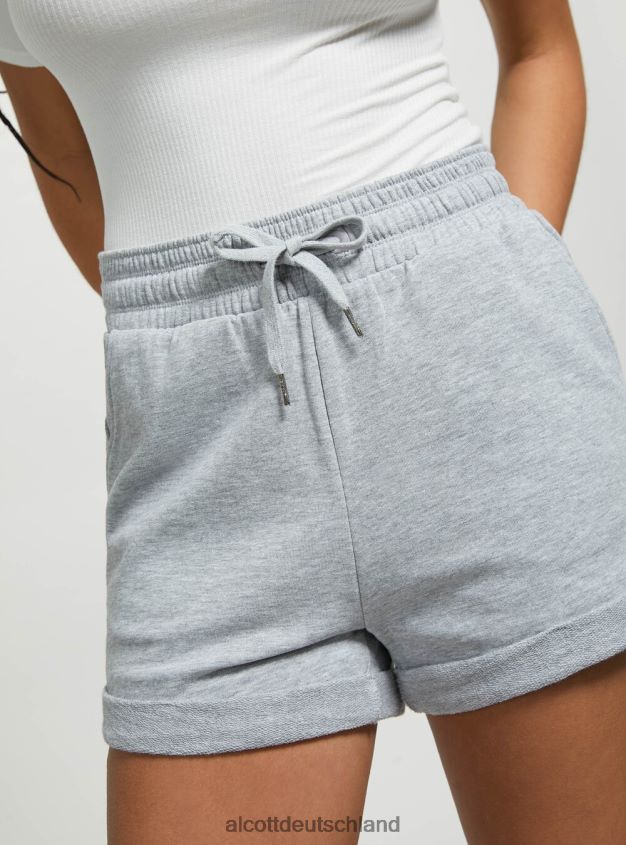 Kleidung de Alcott Frauen Baumwollshorts mit Rollverschluss und Kordelzug bk1 schwarz 88J68R443