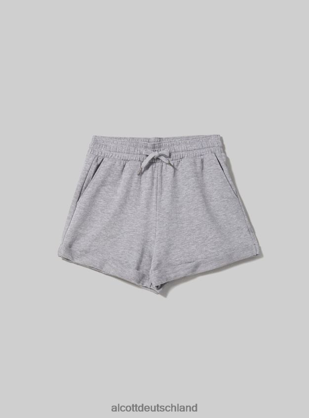 Kleidung de Alcott Frauen Baumwollshorts mit Rollverschluss und Kordelzug bk1 schwarz 88J68R443