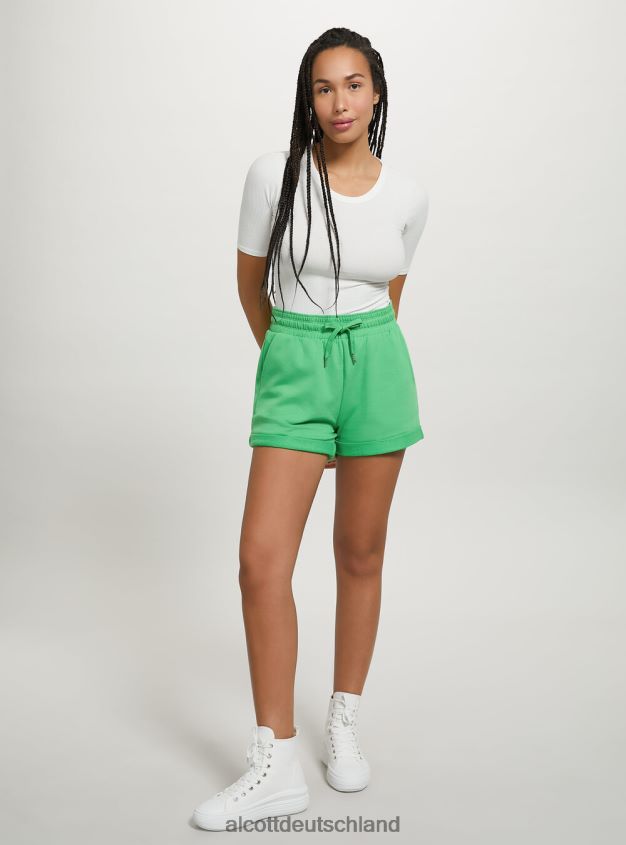 Kleidung de Alcott Frauen Baumwollshorts mit Rollverschluss und Kordelzug bk1 schwarz 88J68R445