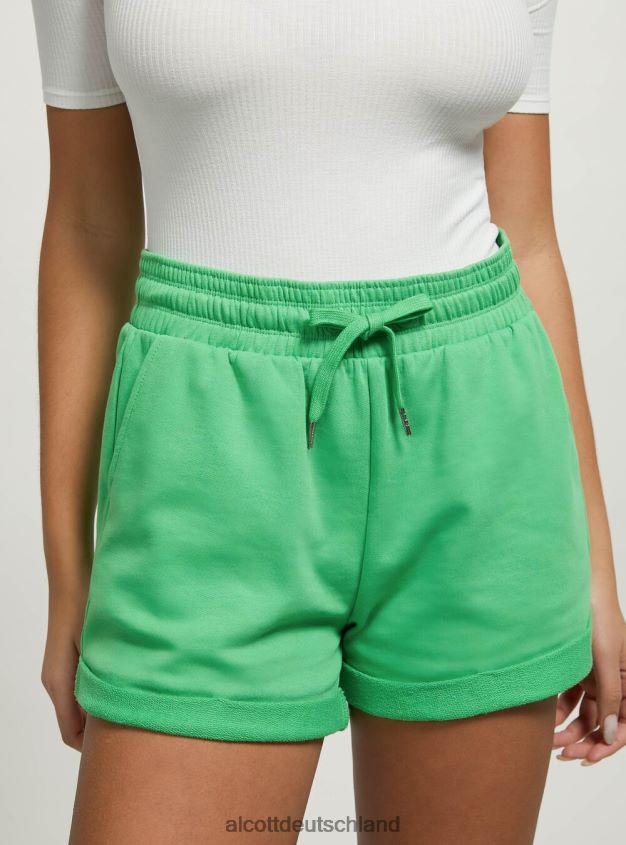 Kleidung de Alcott Frauen Baumwollshorts mit Rollverschluss und Kordelzug bk1 schwarz 88J68R445