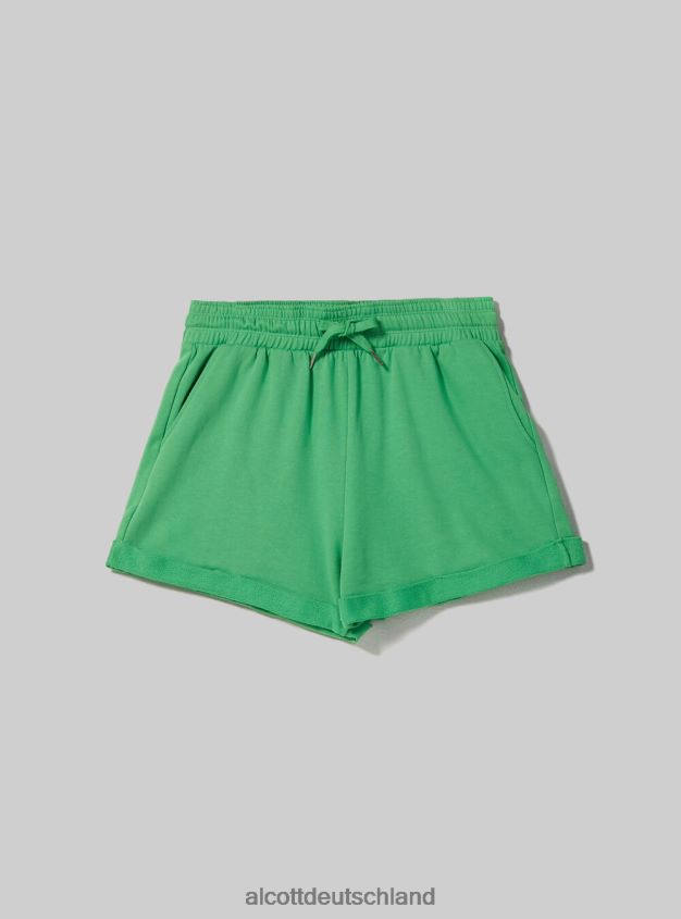 Kleidung de Alcott Frauen Baumwollshorts mit Rollverschluss und Kordelzug bk1 schwarz 88J68R445