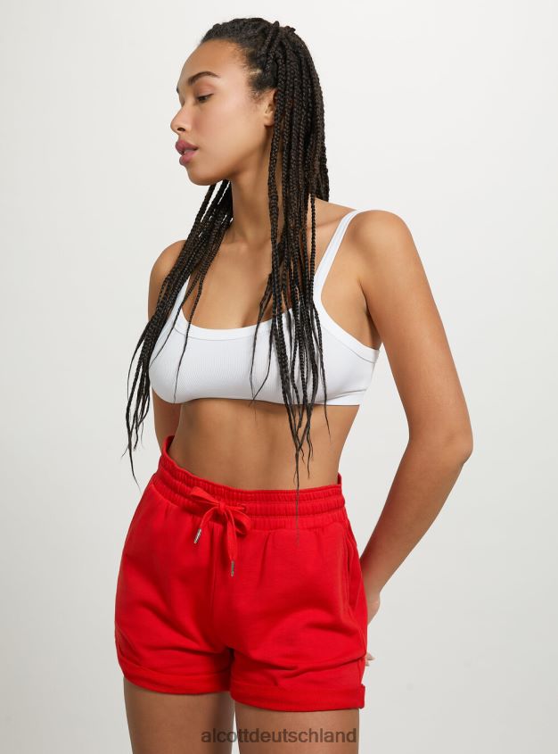 Kleidung de Alcott Frauen Baumwollshorts mit Rollverschluss und Kordelzug bk1 schwarz 88J68R491