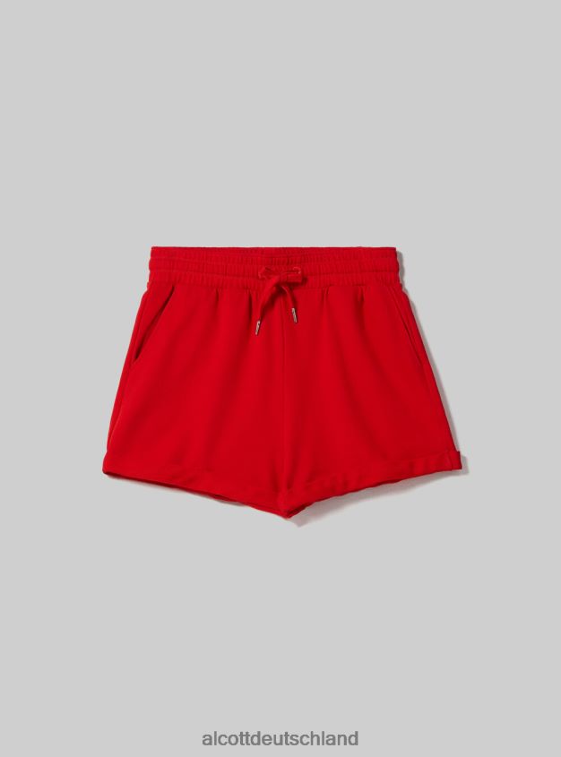 Kleidung de Alcott Frauen Baumwollshorts mit Rollverschluss und Kordelzug bk1 schwarz 88J68R491