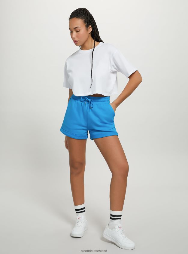 Kleidung de Alcott Frauen Baumwollshorts mit Rollverschluss und Kordelzug bk1 schwarz 88J68R492