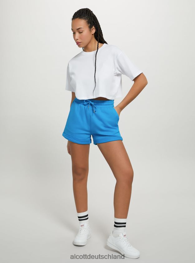 Kleidung de Alcott Frauen Baumwollshorts mit Rollverschluss und Kordelzug bk1 schwarz 88J68R492