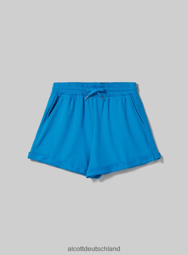 Kleidung de Alcott Frauen Baumwollshorts mit Rollverschluss und Kordelzug bk1 schwarz 88J68R492