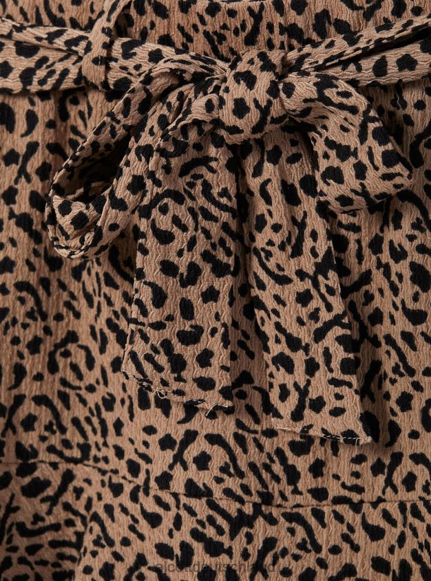 Kleidung de Alcott Frauen Bedruckter Skort mit Riemen animalischer 88J68R106