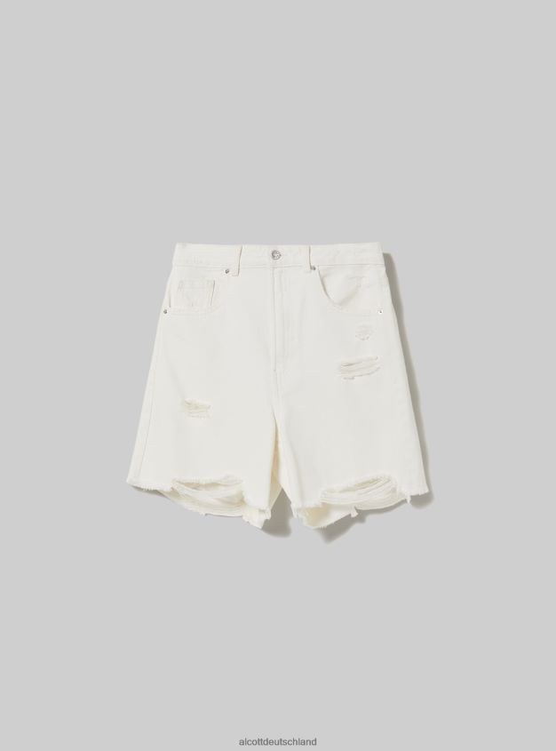 Kleidung de Alcott Frauen Bermuda aus Denim mit langem Schnitt d006 azurblau 88J68R414