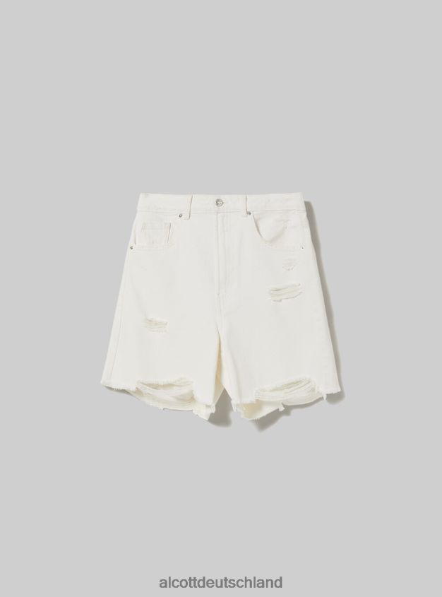 Kleidung de Alcott Frauen Bermuda aus Denim mit langem Schnitt d006 azurblau 88J68R414