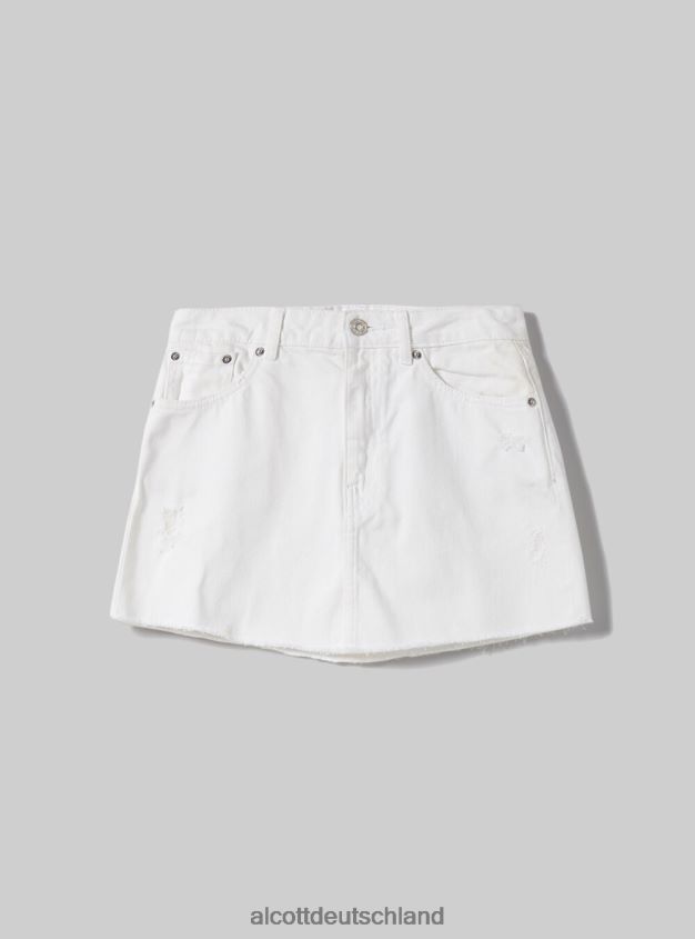 Kleidung de Alcott Frauen Jeansrock mit Rissen Blau 88J68R39