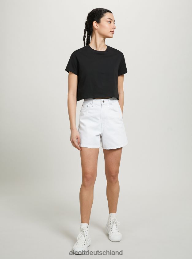 Kleidung de Alcott Frauen Kurze Mama mit hoher Taille d099 weiß 88J68R503