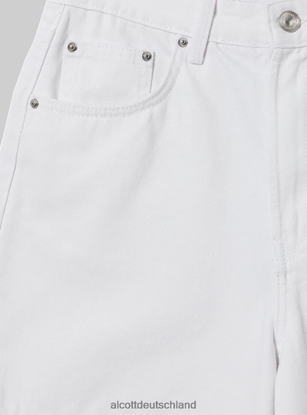 Kleidung de Alcott Frauen Kurze Mama mit hoher Taille d099 weiß 88J68R503