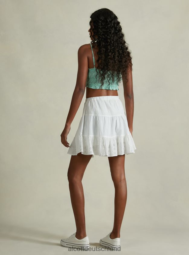 Kleidung de Alcott Frauen Sangallo-Spitzenrock wh2 weiß 88J68R303