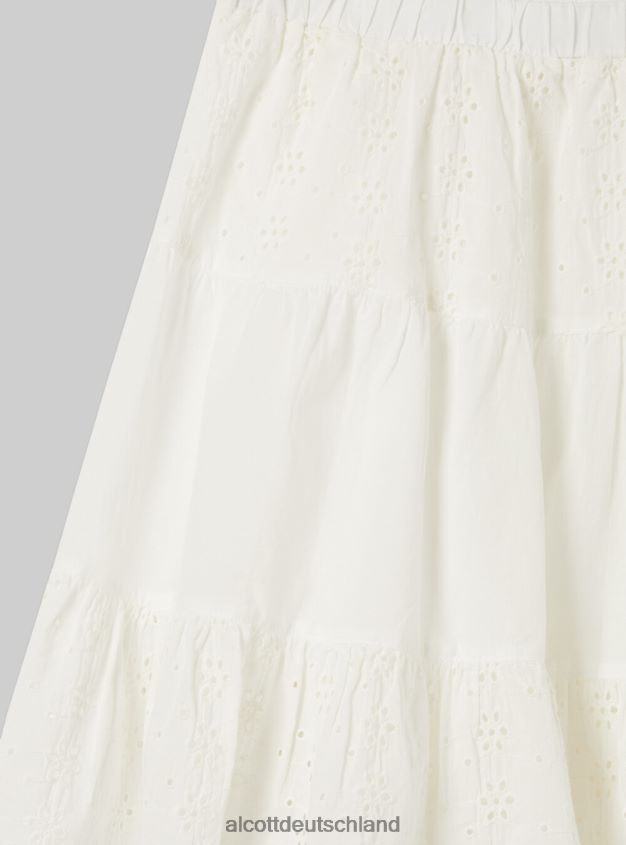 Kleidung de Alcott Frauen Sangallo-Spitzenrock wh2 weiß 88J68R303