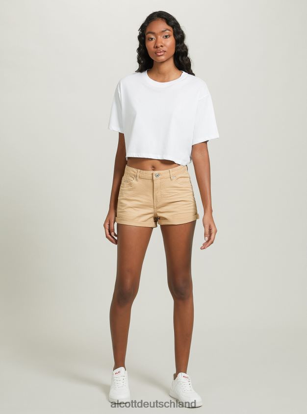 Kleidung de Alcott Frauen Stretch-Twill-Shorts mit Umschlag bk1 schwarz 88J68R385