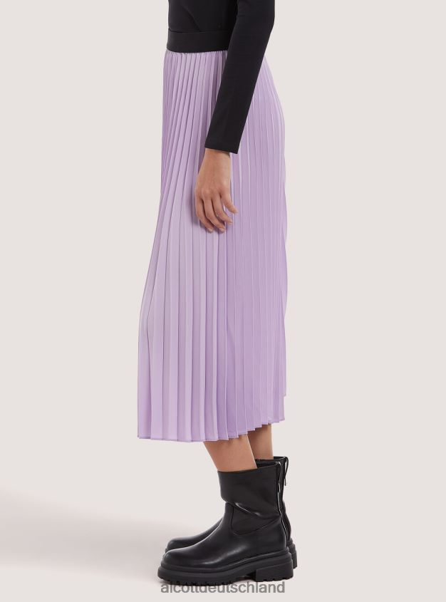 Kleidung de Alcott Frauen plissierter Midirock bk1 schwarz 88J68R120