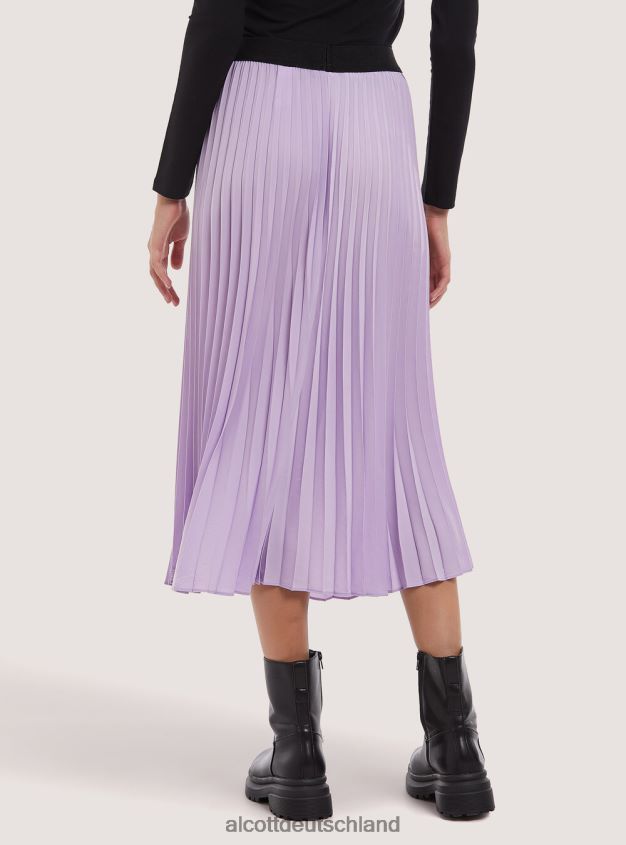 Kleidung de Alcott Frauen plissierter Midirock bk1 schwarz 88J68R120