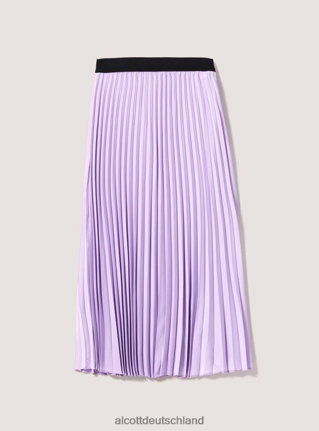 Kleidung de Alcott Frauen plissierter Midirock bk1 schwarz 88J68R120