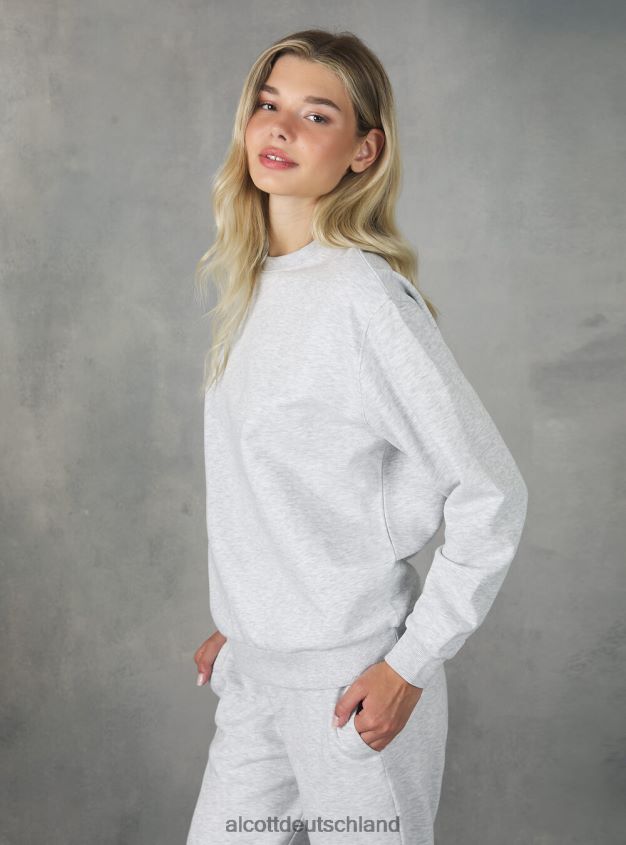 Kleidung de Alcott Frauen Baumwoll-Sweatshirt mit Rundhalsausschnitt bk1 schwarz 88J68R365