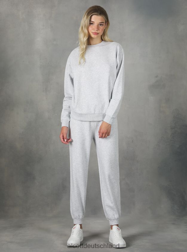 Kleidung de Alcott Frauen Baumwoll-Sweatshirt mit Rundhalsausschnitt bk1 schwarz 88J68R365