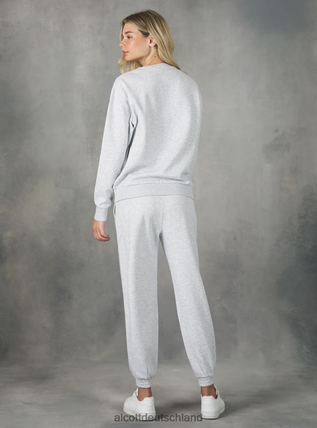 Kleidung de Alcott Frauen Baumwoll-Sweatshirt mit Rundhalsausschnitt bk1 schwarz 88J68R365