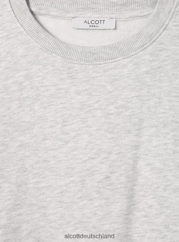 Kleidung de Alcott Frauen Baumwoll-Sweatshirt mit Rundhalsausschnitt bk1 schwarz 88J68R365