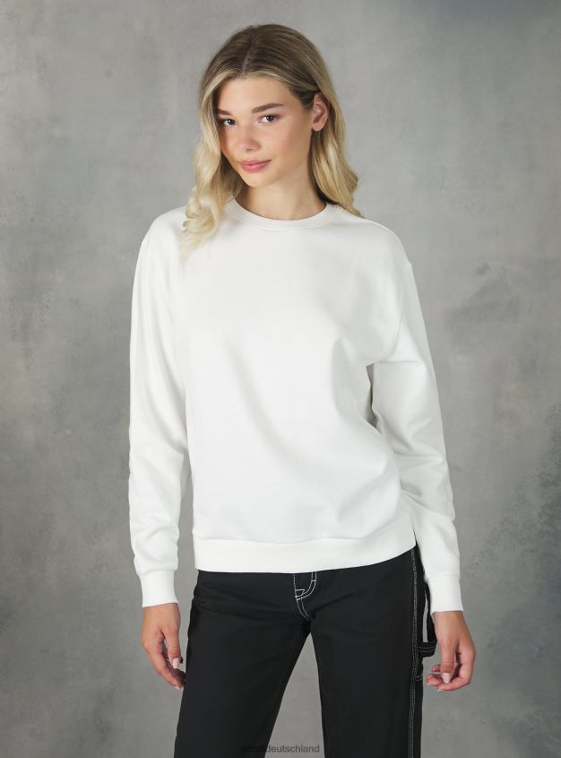 Kleidung de Alcott Frauen Baumwoll-Sweatshirt mit Rundhalsausschnitt bk1 schwarz 88J68R447
