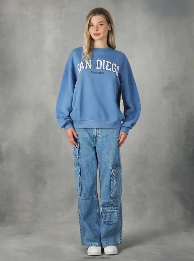 Kleidung de Alcott Frauen College-Sweatshirt mit Rundhalsausschnitt und bequemer Passform az2 azzurre medium 88J68R213