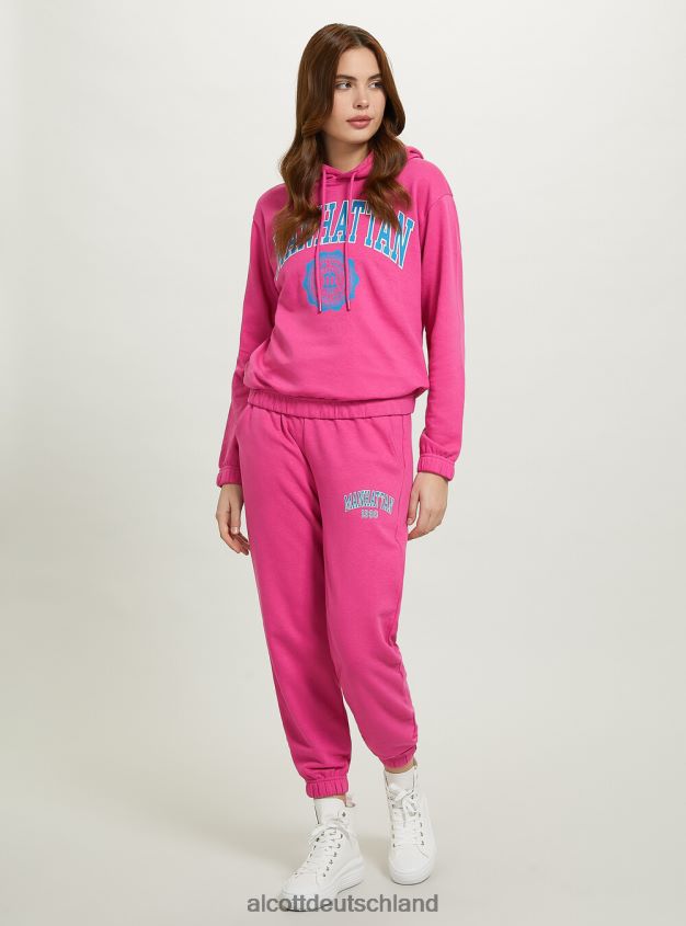 Kleidung de Alcott Frauen Kurzes College-Sweatshirt mit Gummiband mgy3 grau mel hell 88J68R59