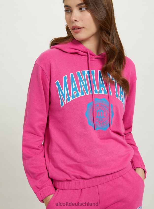 Kleidung de Alcott Frauen Kurzes College-Sweatshirt mit Gummiband mgy3 grau mel hell 88J68R59