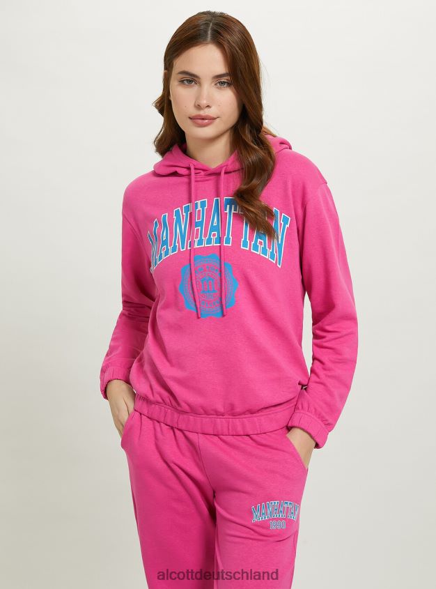 Kleidung de Alcott Frauen Kurzes College-Sweatshirt mit Gummiband mgy3 grau mel hell 88J68R59