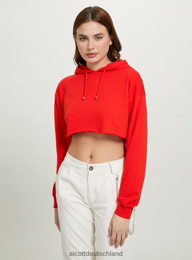 Kleidung de Alcott Frauen Kurzes Kapuzensweatshirt bk1 schwarz 88J68R47