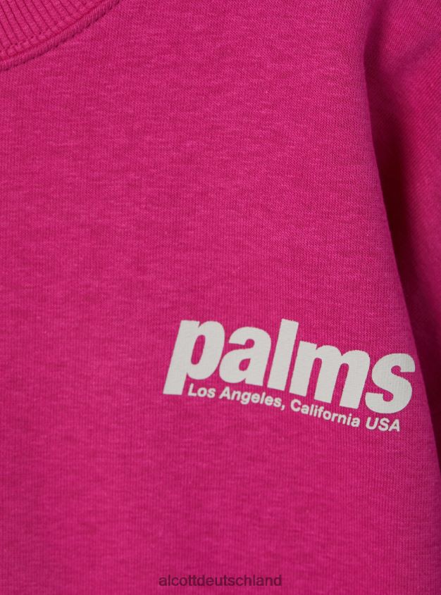 Kleidung de Alcott Frauen Kurzes Sweatshirt mit Schriftzug-Print bk1 schwarz 88J68R356