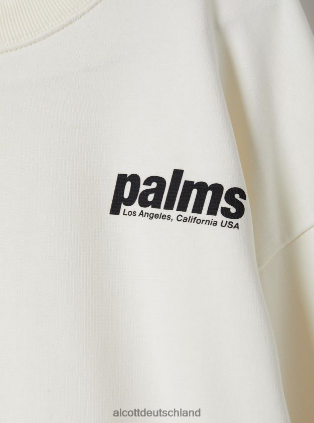 Kleidung de Alcott Frauen Kurzes Sweatshirt mit Schriftzug-Print bk1 schwarz 88J68R485