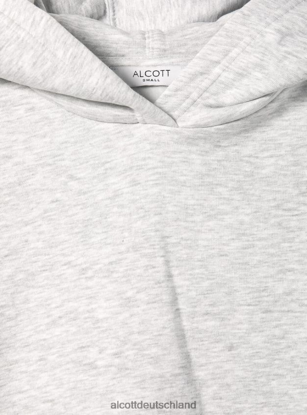 Kleidung de Alcott Frauen Kurzes Sweatshirt mit bequemer Kapuze bk1 schwarz 88J68R420