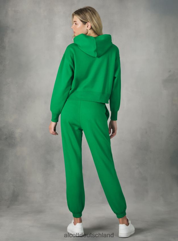 Kleidung de Alcott Frauen Kurzes Sweatshirt mit bequemer Kapuze bk1 schwarz 88J68R499