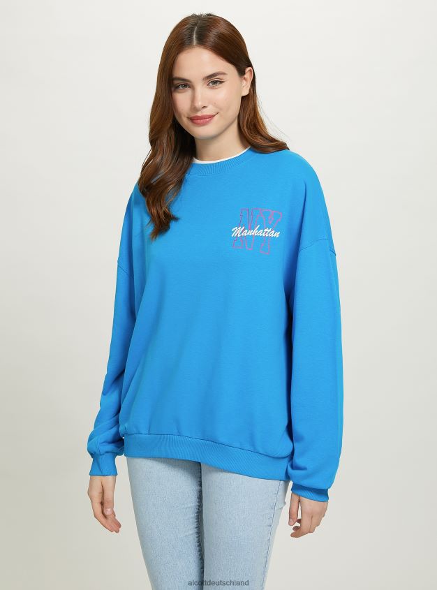 Kleidung de Alcott Frauen Oversize-Sweatshirt mit Aufdruck fx2 fuxia medium 88J68R379