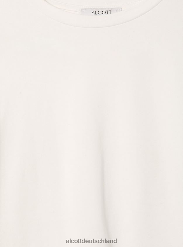 Kleidung de Alcott Frauen Kurz geschnittenes Langarm-T-Shirt bk1 schwarz 88J68R475