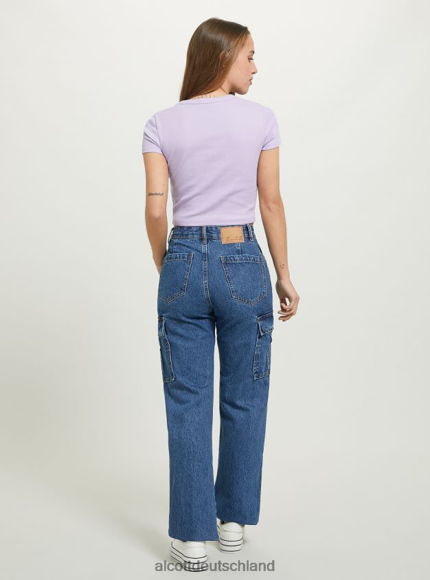 Kleidung de Alcott Frauen Kurzes T-Shirt mit College-Print wh2 weiß 88J68R410