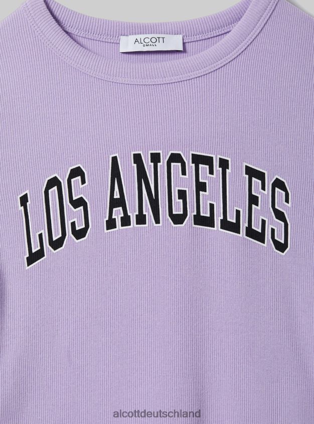 Kleidung de Alcott Frauen Kurzes T-Shirt mit College-Print wh2 weiß 88J68R410