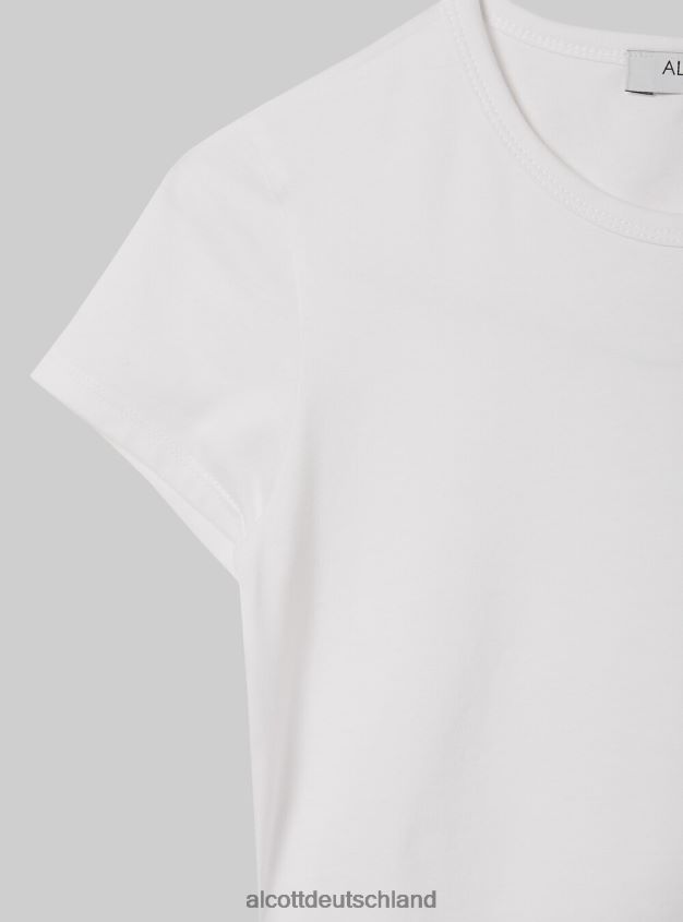 Kleidung de Alcott Frauen Kurzes T-Shirt mit Schnürung oder3 orangefarbenes Licht 88J68R144