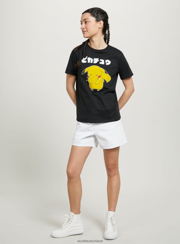 Kleidung de Alcott Frauen Pokemon-T-Shirt bk1 schwarz 88J68R36