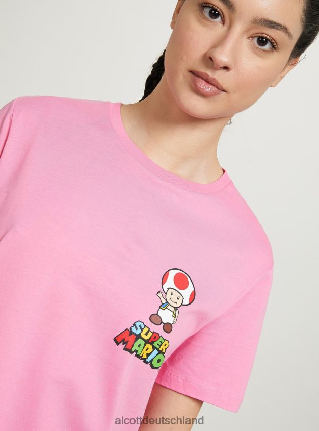 Kleidung de Alcott Frauen Super Mario T-Shirt 2 Stück rosa mittel 88J68R31