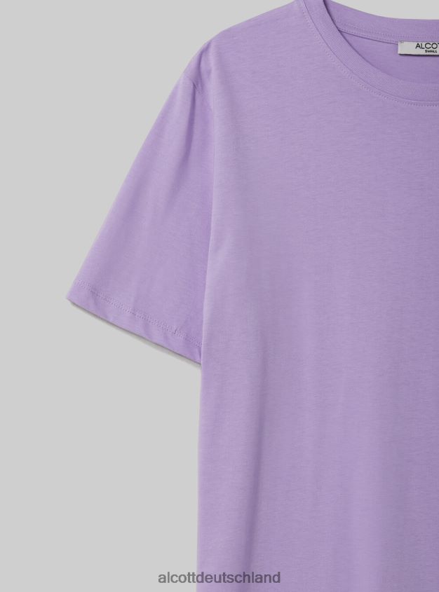 Kleidung de Alcott Frauen T-Shirt aus Baumwolle mit Rundhalsausschnitt wh3 weiß 88J68R149