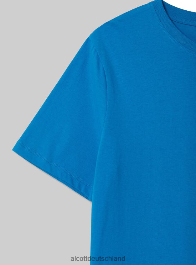 Kleidung de Alcott Frauen T-Shirt aus Baumwolle mit Rundhalsausschnitt wh3 weiß 88J68R193