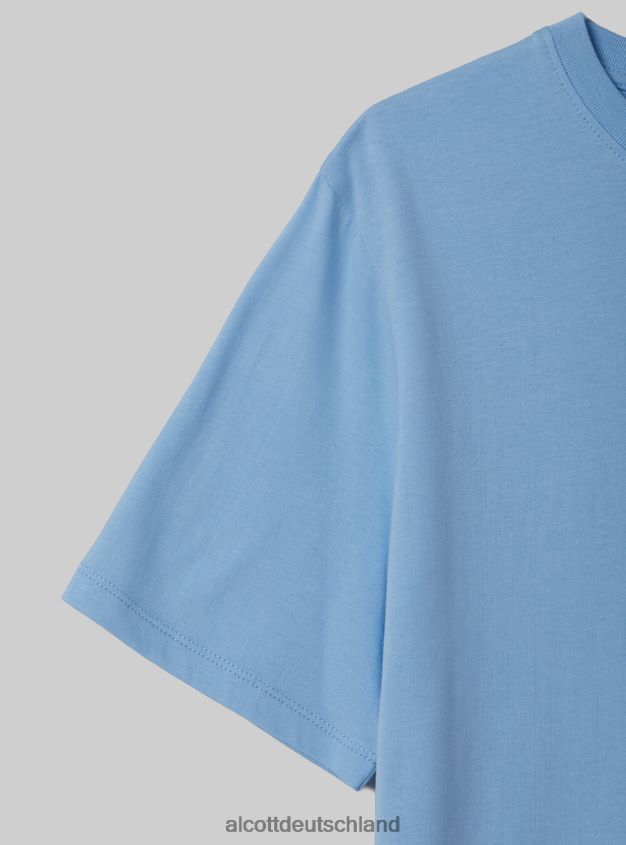 Kleidung de Alcott Frauen T-Shirt aus Baumwolle mit Rundhalsausschnitt wh3 weiß 88J68R201